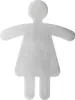 DURABLE PICTO WC-Symbol Damen 90x120 mm, 495023 silber Produktbild-Vorschau 1