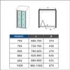 80x185cm Falttür Duschtür Duschwand Duschabtrennung aus Produktbild-Vorschau 3