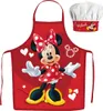 Grembiule da cuoco Disney per bambine con cappello - Rosso Anteprima dell’immagine prodotto 1