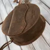 Runde Damenposttasche aus Leder von Paolo Peruzzi T-92-LB Produktbild-Vorschau 6