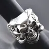 3D Edelstahl Ring Totenkopf Skull Gr. 57 = 18,1 mm Silber Produktbild-Vorschau 4