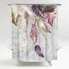 SANILO® Douchegordijn met veren, 180 x 200 cm Productafbeelding-voorbeeld 1