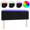 LED Kopfteil Schwarz 144x5x78/88 cm Samt Produktbild-Vorschau 2