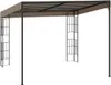 DELUKE® Gartenpavillon Pergola LYMP | 3x3 m Taupe Stoff | Produktbild-Vorschau 6