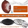 TWOLIIN Gusseisen Grillpfanne mit 3 Beinen Grillplatte Rund Produktbild-Vorschau 6