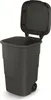 A black wheeled trash can with its lid open, shown from a slightly elevated front-left angle against a white background. Produktbild-Vorschau