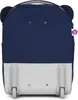 The back of a child's rolling suitcase with a bear design. Produktbild-Vorschau