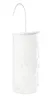 A white ceramic vase with embossed floral patterns and a white hook for hanging. Podgląd zdjęcia produktu