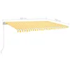 Markise Manuell Einziehbar mit LED 500x300 cm Gelb und Weiß Produktbild-Vorschau 7