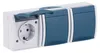 Busch-Jaeger 2300/3 EW-53, CEE 7/3, 2P+E, Blau, Weiß, IP44, Produktbild-Vorschau 5