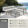 Ensemble de salon en aluminium Faro avec table et dossier Voir les images du produit 2