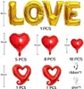 28 Stück LOVE Herz XXL Folienballon Set rot gold – Produktbild-Vorschau 2