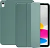 A green tablet case is shown with the tablet partially visible inside. Náhled obrázku produktu