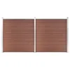 Möbel Gartenzaun WPC 353×186 cm Braun 2023 Produktbild-Vorschau 1