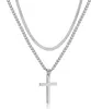 Collana uomo in acciaio inox argento/oro/nero a strati 60cm Anteprima dell’immagine prodotto 1