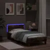 Rám postele s čelem a LED osvětlením kouřový dub 100x200 cm Náhled obrázku produktu 4