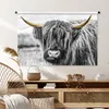 MuchoWow® Wandteppich Wandbehang Schottisches Hochlandrind Produktbild-Vorschau 6