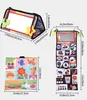 A collage of images showing different baby toys with dimensions indicated. Produktbild-Vorschau