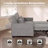 HOMCOM slaapbank, 4-in-1, 2-zits uitschuifbare bank van Productafbeelding-voorbeeld 5