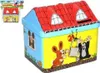 A tin money box shaped like a house, decorated with cartoon characters. Produktbild-Vorschau