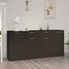 Kredens czarny 160x36x75 cm materiał drewnopochodny Podgląd zdjęcia produktu 4