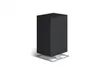 A black rectangular air purifier with a silver base, shown on a white background. Podgląd zdjęcia produktu