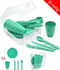 31-teiliges Picknick-Set, Picknickkorb und Mehrweggeschirr Produktbild-Vorschau 1