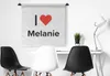 MuchoWow® Wandteppich Wandbehang Ich liebe - Melanie - Produktbild-Vorschau 3