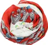 Baumwolltuch - Blumenmuster 2 rot - quadratisches Tuch Produktbild-Vorschau 3