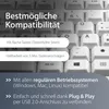 MediaRange Tastatur USB 2.0 kabelgebunden QWERTZ   weiß Voir les images du produit 6