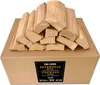 A cardboard box filled with firewood, with a label on the front. Anteprima dell’immagine prodotto