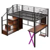 Hochbett mit Schreibtisch, Kleiderschrank, Regalen, Produktbild-Vorschau 20