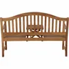 A wooden garden bench shown from the front against a white background. Produktbild-Vorschau