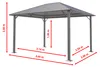 TOOLPORT Gartenpavillon 3x3,65 m Stahl-Dach mit Produktbild-Vorschau 2