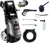 A collection of pressure washer components and accessories arranged on a white background. Podgląd zdjęcia produktu