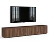 AX LIVING Barvo 2x100 TV Kommode Lowboard Dunkelbraun Produktbild-Vorschau 4