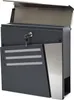 Cassetta postale di design Wiltec V25 antracite e acciaio Anteprima dell’immagine prodotto 2