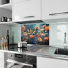 Küchenrückwand Spritzschutz Glas mit Motiv Blumengarten 40 Produktbild-Vorschau 2