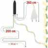 A string of LED lights with a power plug and a control unit. Produktbild-Vorschau