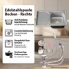 lavello da cucina in acciaio inox 72CM, destro, da incasso Anteprima dell’immagine prodotto 10