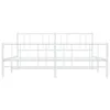 Bettgestell mit Kopf- und Fußteil Metall Weiß 200x200 cm , Produktbild-Vorschau 6