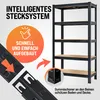 MONZANA 2er Set Schwerlastregal 180x90x40cm Schwarz Produktbild-Vorschau 3