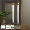 LED Stabkerzen ,Flamme Swirl' aus Echtwachs, 2er-Set, weiß Produktbild-Vorschau 12