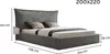 Polsterbett Sofia 200x220 cm mit Bettkasten – Samt Velvet Produktbild-Vorschau 6