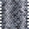 Glasmosaik mit Naturstein XIC B1128 schwarz 30x28,5 cm Produktbild-Vorschau 1