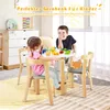 COSTWAY Kindersitzgruppe mit 4 Stühlen, 5-teiliges Produktbild-Vorschau 2
