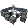 Sitzgruppe Lounge Gartenmöbel Sitzecke Rattan Polyrattan Produktbild-Vorschau 2