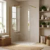 Duschwand Walk-In REA Flexi 70 Brush Gold Produktbild-Vorschau 2