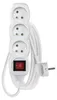 Prodlužovací kabel 3 m / 3 zásuvky / s vypínačem / bílý / PVC / 1 mm2 Náhled obrázku produktu