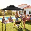 Pavillon de barbecue LZQ avec auvent latéral, double toit, Voir les images du produit 9